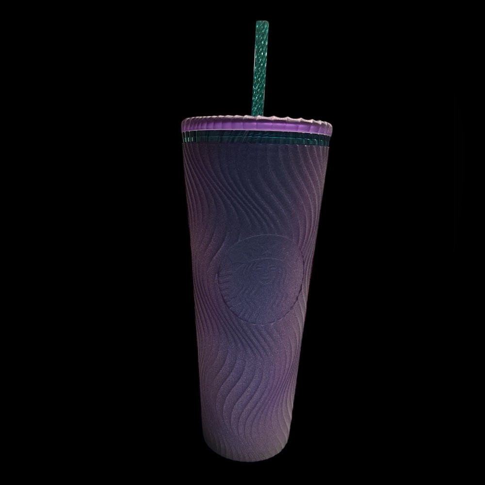 Starbucks Purple Tumbler with Green Straw